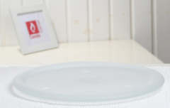 1-B-Ware!!! Glasteller mit höherem Rand rund gefrostet groß 20cm