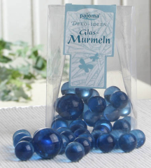 Glas-Murmeln (hellblau, transparent)
