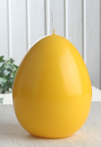 XL-Eikerze, Größe 4, ca. 14 x 10,5 cm, zitronengelb
