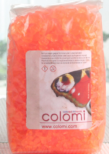 COLOMI Glasgranulat (ca. 2-6 mm), 500 gramm, neon-orange