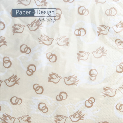 Serviette Classic Wedding, gold, Paper+Design