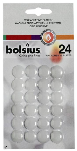 Bolsius Wachs-Klebeplättchen, 24er-Packung