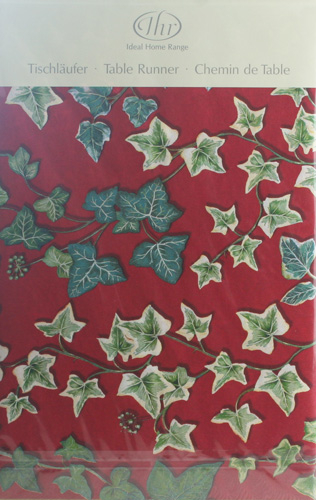 Tischläufer "Ivy red", IHR, Efeu-Motiv, rot