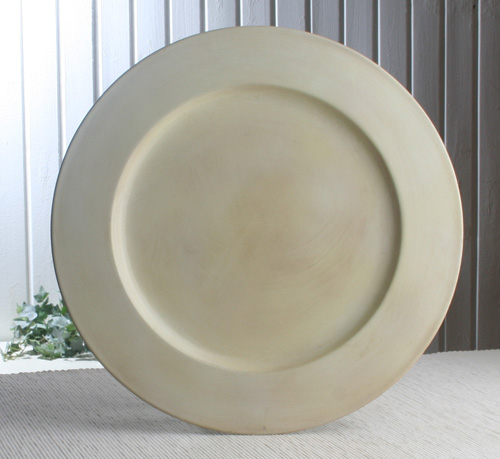 Dekoteller "Creme", klein, aus Metall, Ø ca. 30 cm