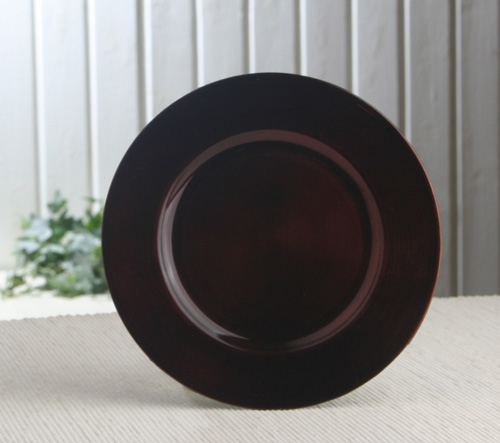 Dekoteller "Braun" mit Glasureffekt, Ø ca. 17 cm