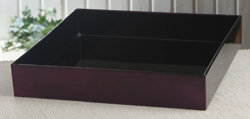 Dekotablett "Purple/Lila" mit Glasureffekt, eckig, 22 x 22 cm