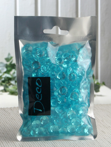 Deko-Brillanten, klein, (Ø 12 mm), 100 ml, türkis