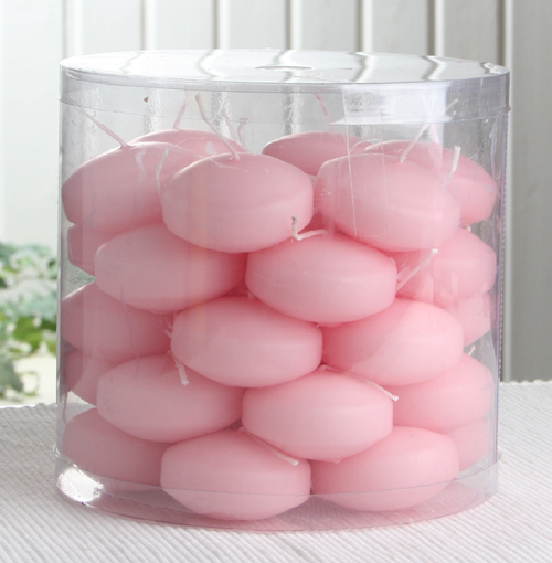 1-B-Ware: 34er Dose Schwimmkerzen mit langer Brenndauer, Rosa