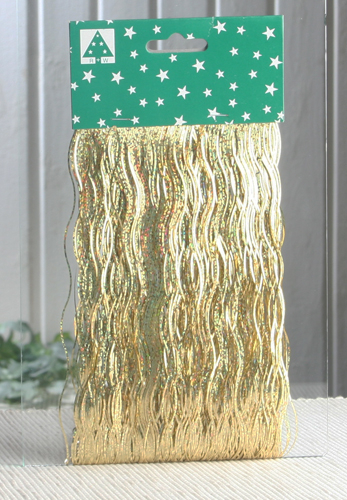 Lametta "Gold", geschweift, 500 Fäden