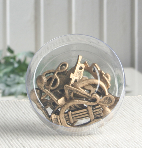 Streudeko "Instrumente", 12er Dose, gold