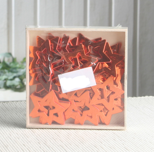 Holzsterne "Silhouette", kupfer/abgerundet