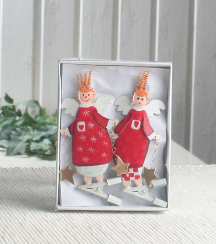 Metallklammern "Engelfreunde", 6er-Set