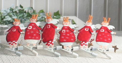 Metallklammern "Engelfreunde", 6er-Set