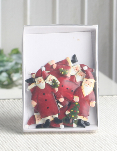 Metallstreuteile "Weihnachtsmann", 12 Stück