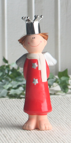 Keramik-Engel Ben, stehend, KLEIN, rot