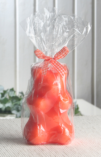 Dekokerze "Bärchen", MITTEL, orange