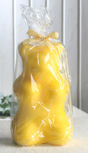 Dekokerze "Bärchen", GROSS, gelb