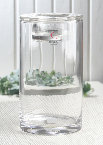 Glas-Leuchter "Tanna", 2-tlg., Höhe ca. 16 cm