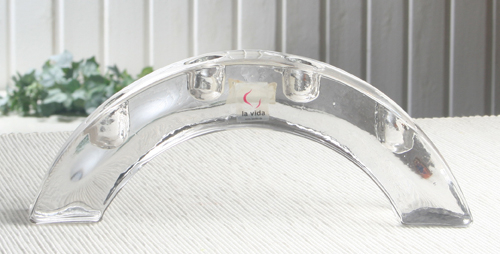 Glas-Leuchter "Bow" für Spitz-/Stabkerzen