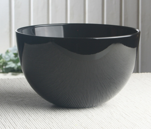 Glas-Schale "Rondo", Schwarz, ca. 18 cm Ø