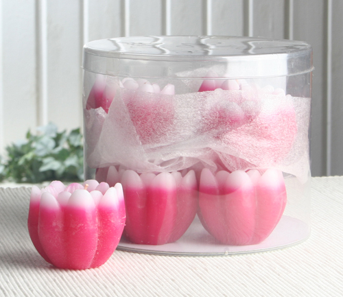 1-B-Ware!!! 8er-Pack Schwimmkerzen "Seerose" mit Duft, Pink