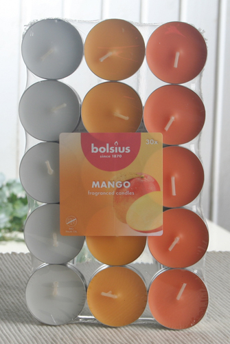 30er-Vorteilspackung Bolsius-Duft-Teelichter, Mango