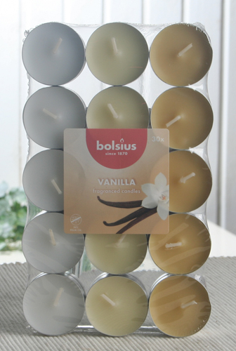 30er-Vorteilspackung Bolsius-Duft-Teelichter, Vanille