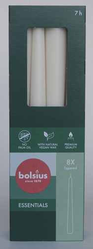 Bolsius-Spitzkerzen (8er Pack), Weiß