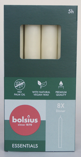 Bolsius-Kronenkerzen (8er Pack), Elfenbein