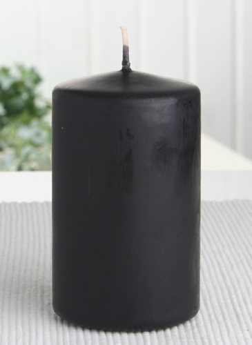 Stumpenkerze 10 x 6 cm Ø, Schwarz