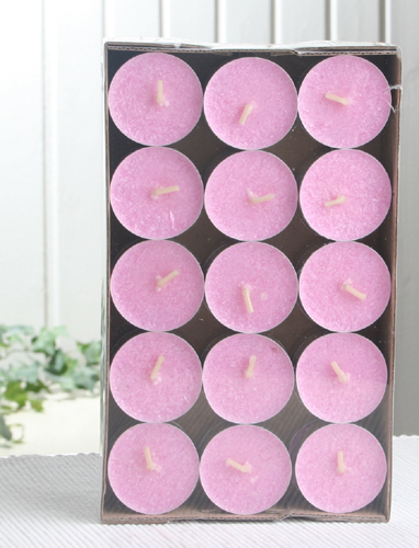 30er-Packung Stearin-Teelichter, rosa