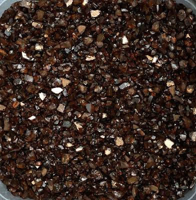 Spiegelglas-Granulat (1-4 mm), 400 g, kaffeebraun