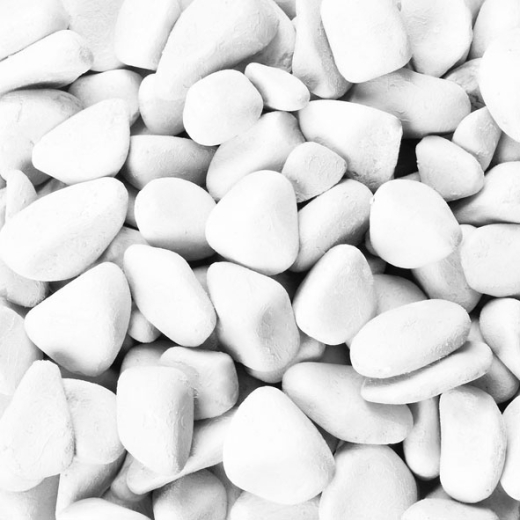 Dekosteine / Deko-Marbles (7-15 mm), 1 kg, weiß