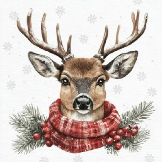 Serviette "Cerf d'Hiver", ti-flair