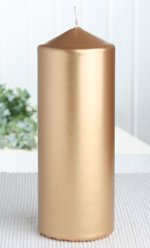 Selbstverlöschende Sicherheitskerze 15 x 6 cm Ø, Gold