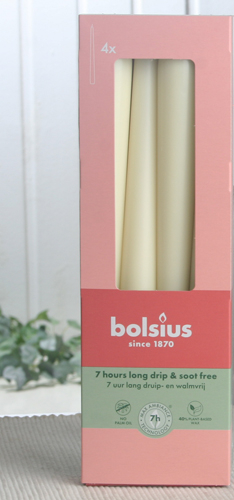 Bolsius-Spitzkerzen (4er Pack), Elfenbein