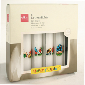 1-B-Ware: 6 Lebenslichte mit Glücksmotiv-AUFKLEBER