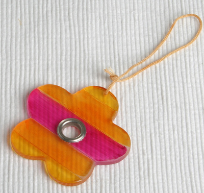 Dekohänger "Blütenform", pink-orange