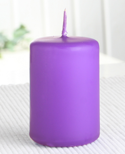 Stumpenkerze 6 x 4 cm Ø, violett