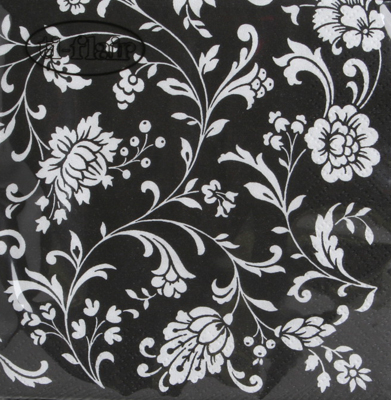 Serviette Arabesque, schwarz, ti-flair