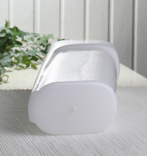 Formkerze "Ellipse, abgeschrägt mit Sockel", 260 mm hoch