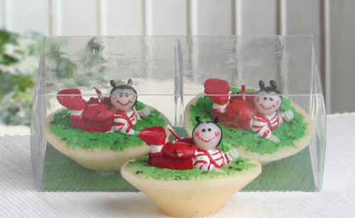 2er-Pack Deko-Schwimmkerze "Marienkäfer", in Geschenkbox