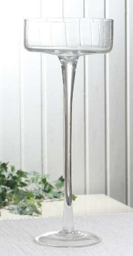 Glas-Kerzenleuchter "Rivo", groß, ca. 25 x 10 cm Ø
