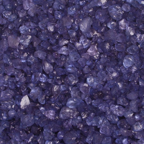 Glas-Steine / Glas-Granulat (4-10 mm), 1 kg, violett-blau