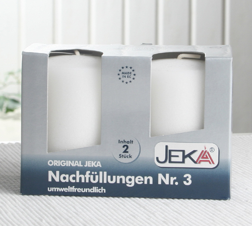 2er Nachfüllpackung für Glas-Grablicht Nr. 3