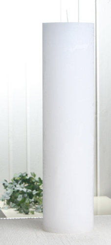 1-B-Ware!!! Rustik-Stumpenkerze, 40 x 10 cm Ø, weiß