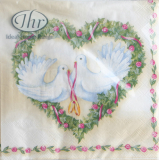 Serviette "Wedding, creme", IHR