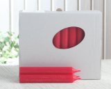 20 Rustik-Baumkerzen, rot, durchgefärbt, 10x1,4 cm