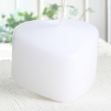 4er-Pack Stumpenkerze Herzform, hoch, weiß