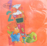 Serviette "First day at school, ORANGE", ti-flair